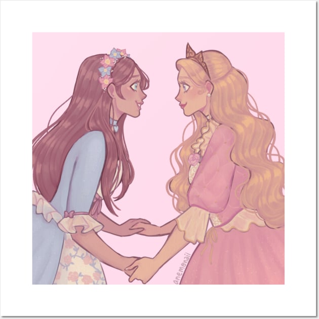 Barbie as the Princess and the Pauper Wall Art by Anemonaii